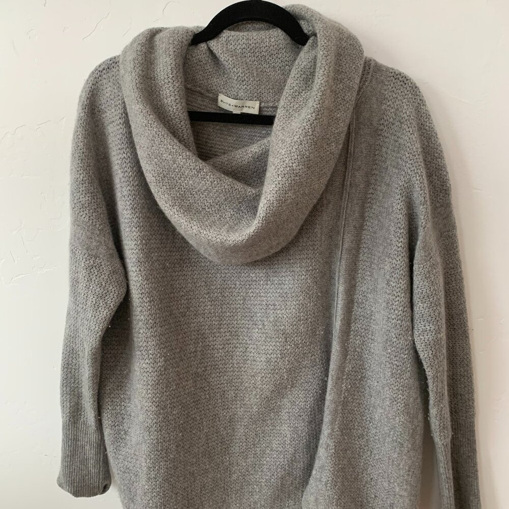 White + Warren Cowl-neck